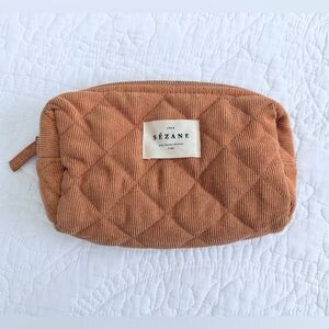 🇫🇷 Sézane Corduroy Quilted Pouch, Ochre Orange